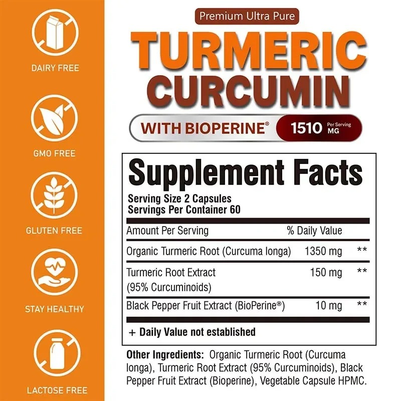 Capsule di curcuma e curcumina - Turmeric Curcumin Capsule recensione e prezzo